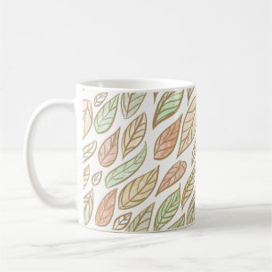 Pastell-Blatt-Drift-Botanik Kaffeetasse