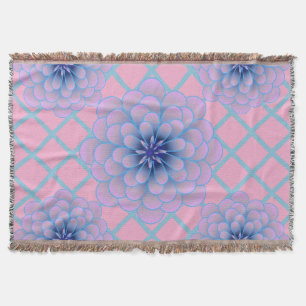 Pastell Blau Lila Blumenmuster Ästhetik Nahtlos Decke
