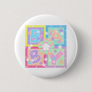 Pastell-Blöcke Baby Button