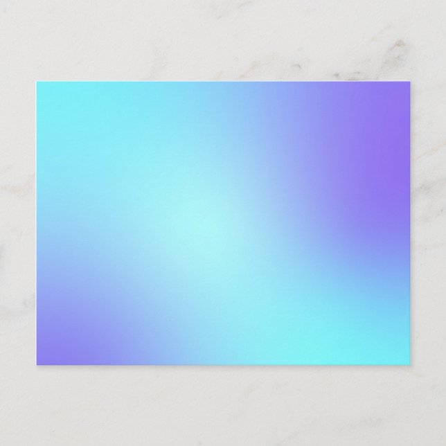 Pastell Blue Colors Abstrakt Blur Gradient Ombre Postkarte (Vorderseite)