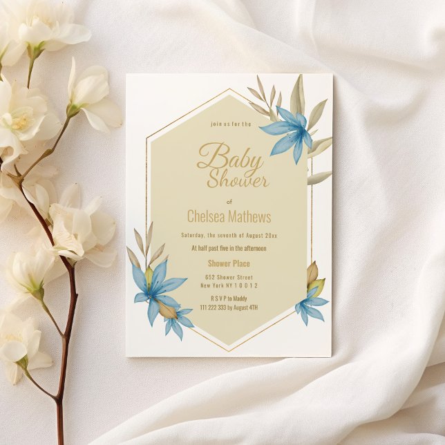 Pastell Blume botanisches Terrarium Kinderdusche Einladungspostkarte (Pastel colors botanic terrarium flower Baby Shower )