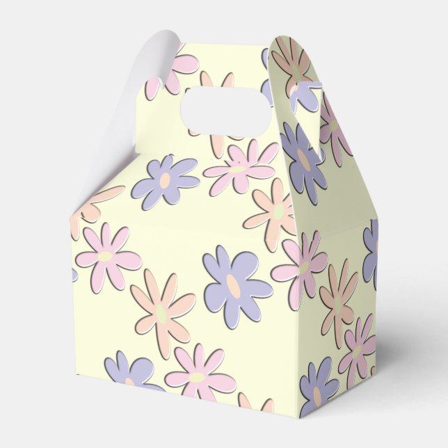 Pastell Blume Creme Geschenkschachtel (Vorderseite)