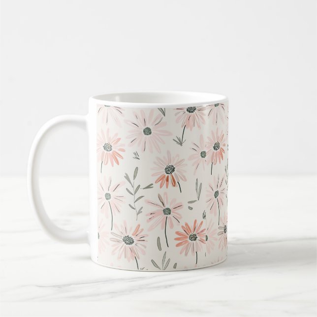 Pastell-Blume Kaffeetasse (Links)