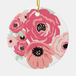 Pastell-Blume Keramik Ornament
