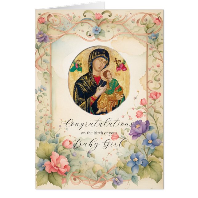 Pastell Blume Orthodox Herzlichen Glückwunsch New  (Vorne)