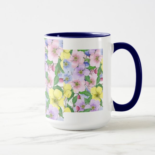 Pastell Blume - Tasse (Rechts)