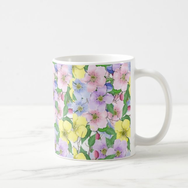 Pastell Blume - Tasse (Rechts)
