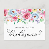 Pastell-Blume werden meine Bridesman-Karte sein