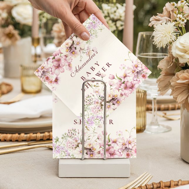 Pastell-Blumen-Baby-Party Serviette (Von Creator hochgeladen)