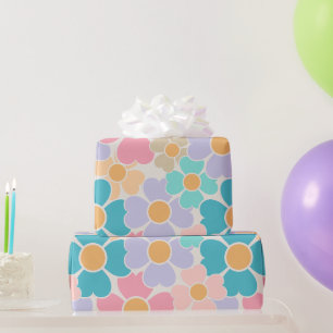 Pastell-Blumen-Geschenkpapier Geschenkpapier