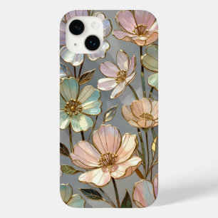 Pastell-Blumen-iPhone-Hülle Gold-Blumen-Design Case-Mate iPhone 14 Plus Hülle
