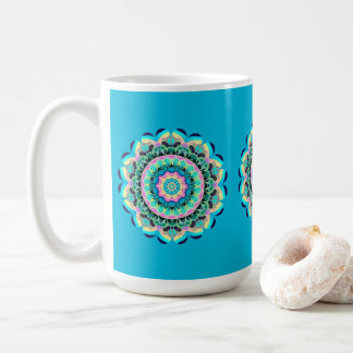 Pastell-Blumen-Mandala-Tasse Kaffeetasse