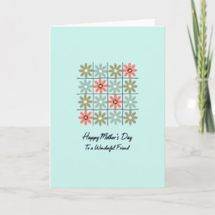 Pastell Blumen Mutter Karte Freund