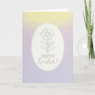 Pastell-Blumen-Osterkarte Karte