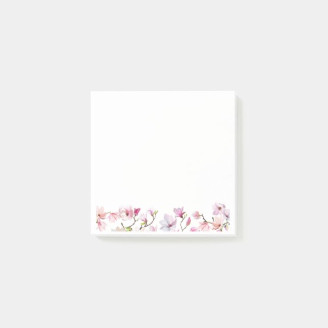 Pastell-Blumen  Post-it Klebezettel (Vorderseite)