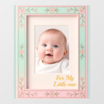 Pastell Blumen Rosa Minze Bilderrahmen