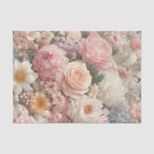 Pastell Blumen Shabby Chic Rose Florale Hochzeit Seidenpapier