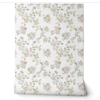 Pastell-Blumen-Tapete Tapete