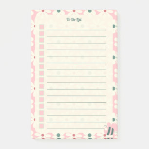 Pastell-Blumen-To-Do-Liste-Planer-Design Post-it Klebezettel