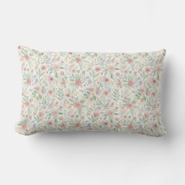 Pastell-Blumenkissen & Poufs Lendenkissen