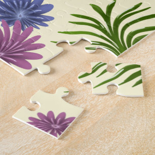 Pastell-Blumenmuster Ästhetik Wildblume Botanisch Puzzle
