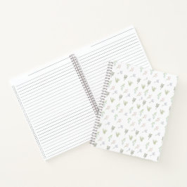 Pastell-Blumenmuster – Eleganter Botanischer Druck Notizbuch