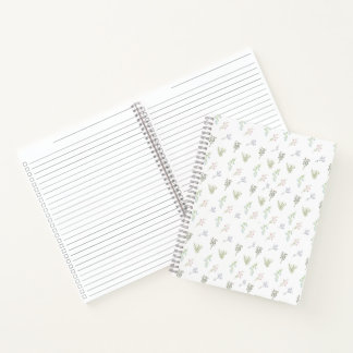 Pastell-Blumenmuster – Eleganter Botanischer Druck Notizbuch