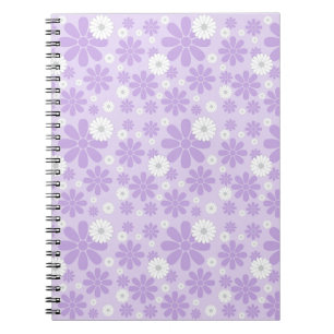 Pastell-Blumenmuster LAVendel Notizblock