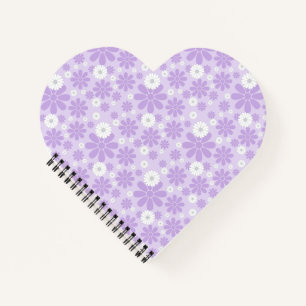 Pastell-Blumenmuster LAVendel Notizbuch