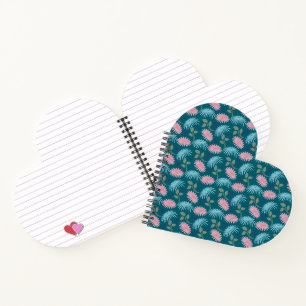 Pastell-Blumenmuster  Notizbuch