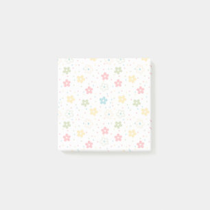 Pastell-Blumenmuster Post-it Klebezettel