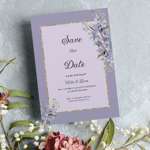 Pastell Blumenstrauß Wasserfarbe Save the Date Einladung