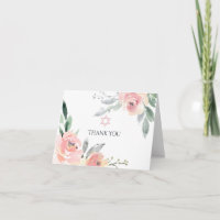 Pastell Blush Pink Floral Bat Mitzvah Danke, Auto