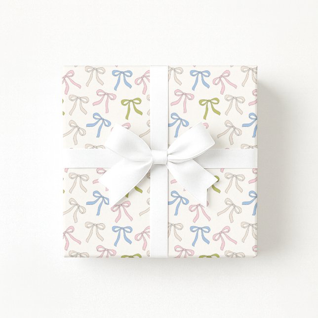 Pastell-Bögen-Coquette-Geschenkpapier Geschenkpapier (Von Creator hochgeladen)
