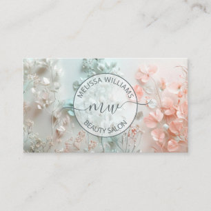Pastell-Boho-Blumen-Logo Visitenkarte