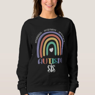 Pastell Boho Regenbogen Stolze Schwester Autismus  Sweatshirt
