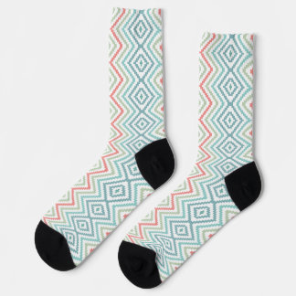 Pastell-Boho-Stammes-Diamantmuster Socken