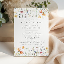 Pastell-Boho-Wildflower-Hochzeitseinladung