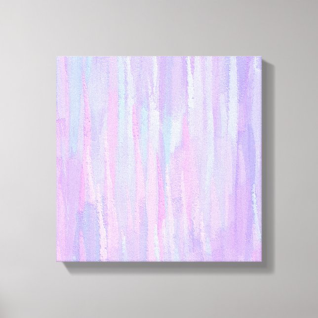 Pastell Brush Strokes Abstrakt Art Leinwanddruck (Vorderseite)