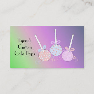 Pastell-Cake-Pops Visitenkarte