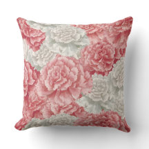 Pastell Carnation Blume Kissen