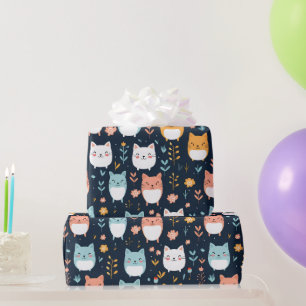 Pastell Cats Muster Geschenkpapier