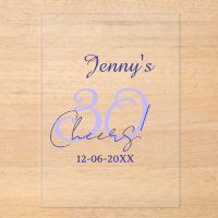 Pastell Cheers 30. Geburtstag lila elegant Name da