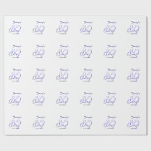 Pastell Cheers 30. Geburtstag lila elegant Name da Geschenkpapier