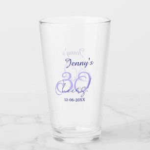 Pastell Cheers 30. Geburtstag lila elegant Name da Glas