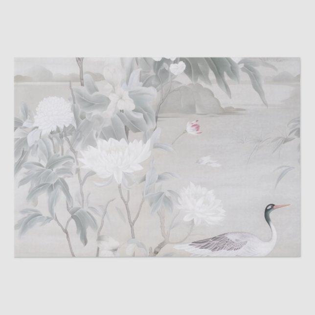 Pastell Chinoiserie Tissue Paper Seidenpapier (Vorderseite)