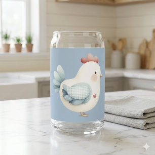 Pastell Cottagecore-Huhn Dosenglas