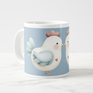 Pastell Cottagecore-Huhn Jumbo-Tasse