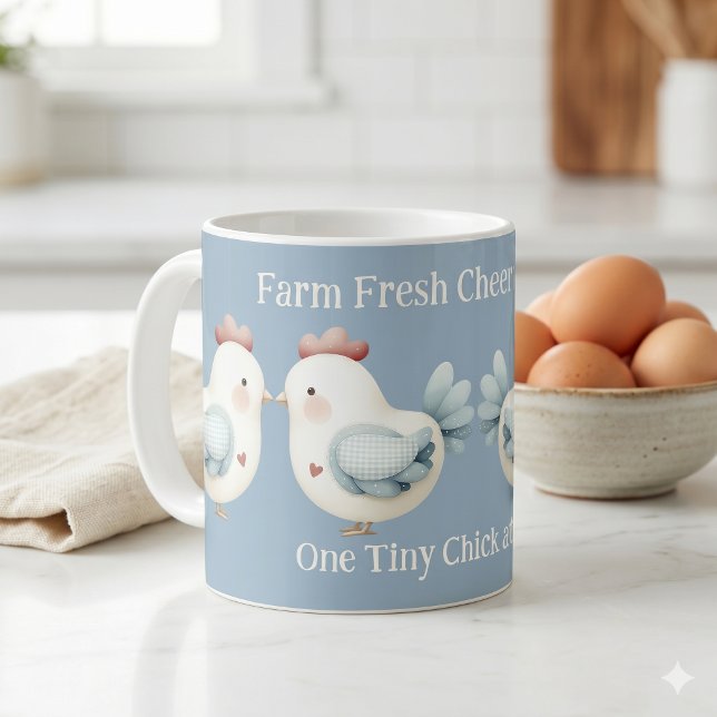 Pastell Cottagecore Huhn Kaffeetasse (Pastel Cottagecore Chicken Coffee Mug)