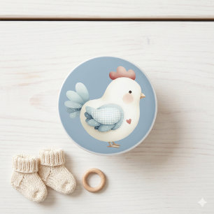 Pastell Cottagecore-Huhn Keramikknauf